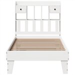 vidaXL Cadre de lit sans matelas blanc 75x190 cm bois de pin massif