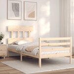 vidaXL Cadre de lit sans matelas 90x200 cm bois massif