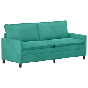 vidaXL Canapé Turquoise 196 x 81 x 87 5 cm Velours