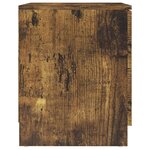 Vidaxl table de chevet chêne fumé 40x40x50 cm aggloméré