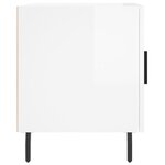 vidaXL Table de chevet blanc brillant 40x40x50 cm bois d’ingénierie