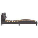 vidaXL Cadre de lit sans matelas Hvar gris 90x190 cm similicuir