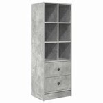 vidaXL Bureau avec tiroir 2 Pièces Gris béton
