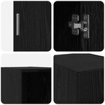 vidaXL Meuble mural Chêne noir 30 x 42 5 x 40 cm Bois d'ingénierie