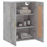 vidaXL Armoire murale gris béton 69 5x34x90 cm bois d'ingénierie