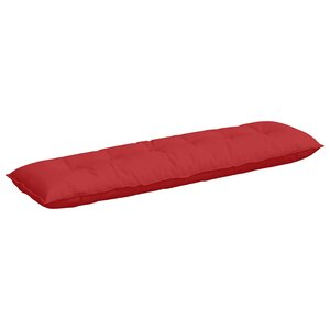 vidaXL Coussin de Dos Rouge 180 x 19 x 50 cm tissu