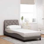 vidaXL Cadre de lit sans matelas taupe 80x200 cm tissu