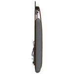vidaXL Tête de lit suspendue Avec lumière LED Gris foncé PU antique