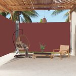 vidaXL Auvent latéral rétractable Marron 220x600 cm