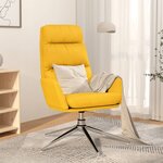 vidaXL Chaise de relaxation Jaune moutarde Tissu