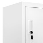 vidaXL Armoire à casiers Gris clair 90x40x180 cm Acier