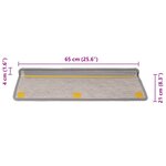 vidaXL Tapis d'escalier autocollants 30 Pièces 65x21x4 cm argenté