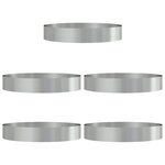 vidaXL Anneau de jardinière 5 Pièces Argenté 120 x 120 x 20 cm