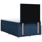 vidaXL Sommier à lattes de lit avec matelas Bleu 120x200 cm Tissu