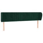 vidaXL Tête de lit avec oreilles Vert foncé 183x23x78/88 cm Velours