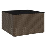 vidaXL Salon de jardin 2 Pièces avec coussins Marron Résine tressée