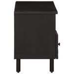 vidaXL Meuble TV noir 100x33x46 cm bois massif de manguier