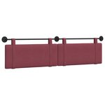 vidaXL Tête de lit suspendue Bordeaux Tissu