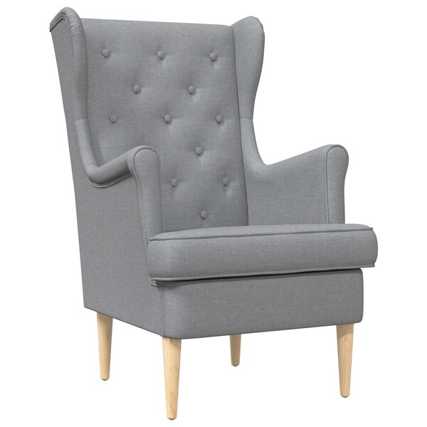vidaXL Fauteuil Gris clair Tissu