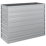 vidaXL Lit surélevé de jardin 100x40x77 cm Acier galvanisé Argenté