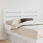 vidaXL Tête de lit avec tête de lit Blanc 140 cm Bois d'ingénierie