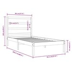 vidaXL Cadre de lit sans matelas blanc 90x200 cm bois de pin massif