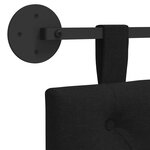 vidaXL Tête de lit suspendue Noir Tissu