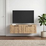 vidaXL Meuble TV mural 98 x 41 x 30 cm Chêne artisanal