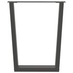 vidaXL Pieds de table à manger en forme de V 2 pièces anthracite 70 x (72-73 3) cm acier