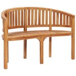 vidaXL Salon de jardin 4 Pièces en forme de banane Bois de teck solide