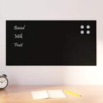 vidaXL Tableau noir magnétique mural Noir 80x40 cm Verre trempé