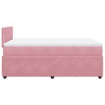 vidaXL Sommier à lattes de lit avec matelas rose 120x190 cm velours