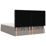 VidaXL Cadre de lit ottoman avec matelas taupe 200x200cm tissu