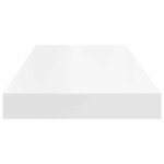 vidaXL Étagères murales flottantes 2 Pièces blanc 60x23 5x3 8 cm MDF