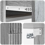 vidaXL Cabinet de chevet mural Sonoma gris 34 5 x 33 x 40 cm