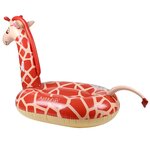 Bouée gonflable xxl chevauchable  piscine & plage  flotteur deluxe - giraffe 140x140x105cm