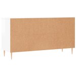 vidaXL Banc à chaussures blanc brillant 102x35x55 cm bois d'ingénierie