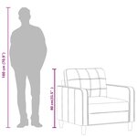 vidaXL Fauteuil Noir 60 cm Similicuir