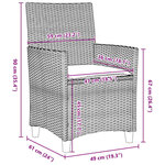 vidaXL Ensemble de salle à manger pour jardin 7 Pièces Noir polyrotin