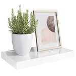 vidaXL Étagère murale flottante Blanc brillant 40x23x3 8 cm MDF