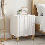 vidaXL Cabinet de chevet 2 pc Blanc 43 x 34 5 x 50 cm
