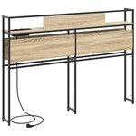 vidaXL Tête de lit de rangement Chêne sonoma 135 cm Bois d'ingénierie