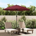 vidaXL Parasol d'extérieur avec mât en aluminium 270 cm Bordeaux