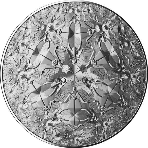 Pièce de monnaie en Argent 5 Dollars g 62.2 (2 oz) Millésime 2022 Algorithm EAGLE AND DRAGON