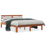 vidaXL Cadre de lit sans matelas cire marron 120x200cm bois pin massif