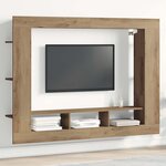 vidaXL Meuble TV chêne artisanal 152 x 22 x 113 cm Bois d'ingénierie