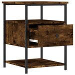 vidaXL Tables de chevet 2 Pièces chêne fumé 40x42x56 cm bois d'ingénierie