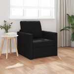 vidaXL Canapé-lit 2 en 1 Noir 74x77x81 cm Tissu