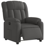 vidaXL Fauteuil inclinable électrique Gris foncé Tissu