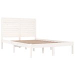 vidaXL Cadre de lit sans matelas blanc 120x190 cm bois massif